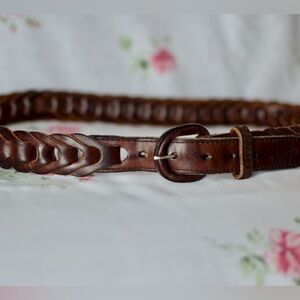 Vintage GAP Braided Brown Leather Belt
